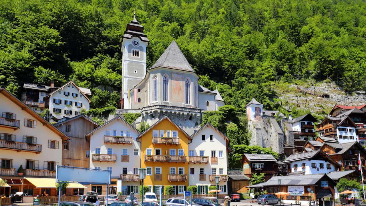 Katolska kyrkan Hallstatt Semester i Österrike