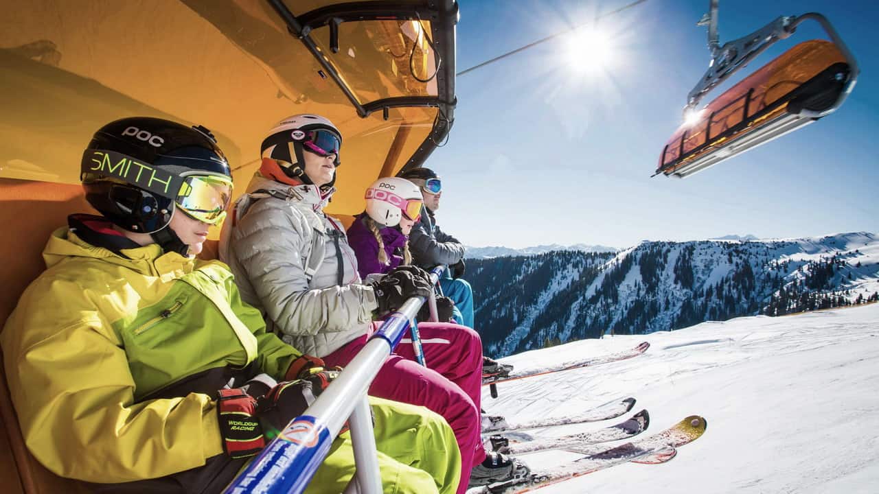 70 liftar Saalfelden Leogang alpin skidåkning Österrike