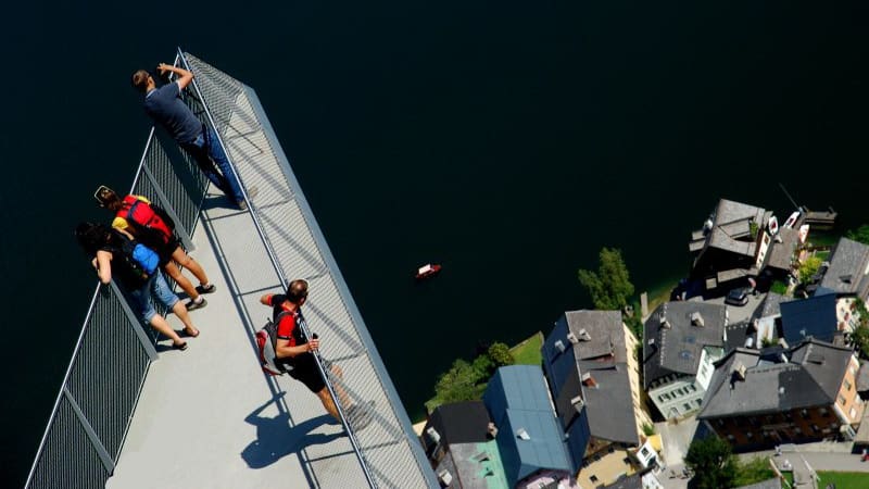 Utsikt Rudolfstornet Hallstatt Salzkammergut