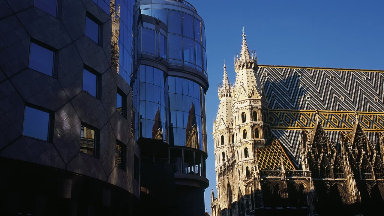 Stephansplatz med Stephansdom Wien Österrike