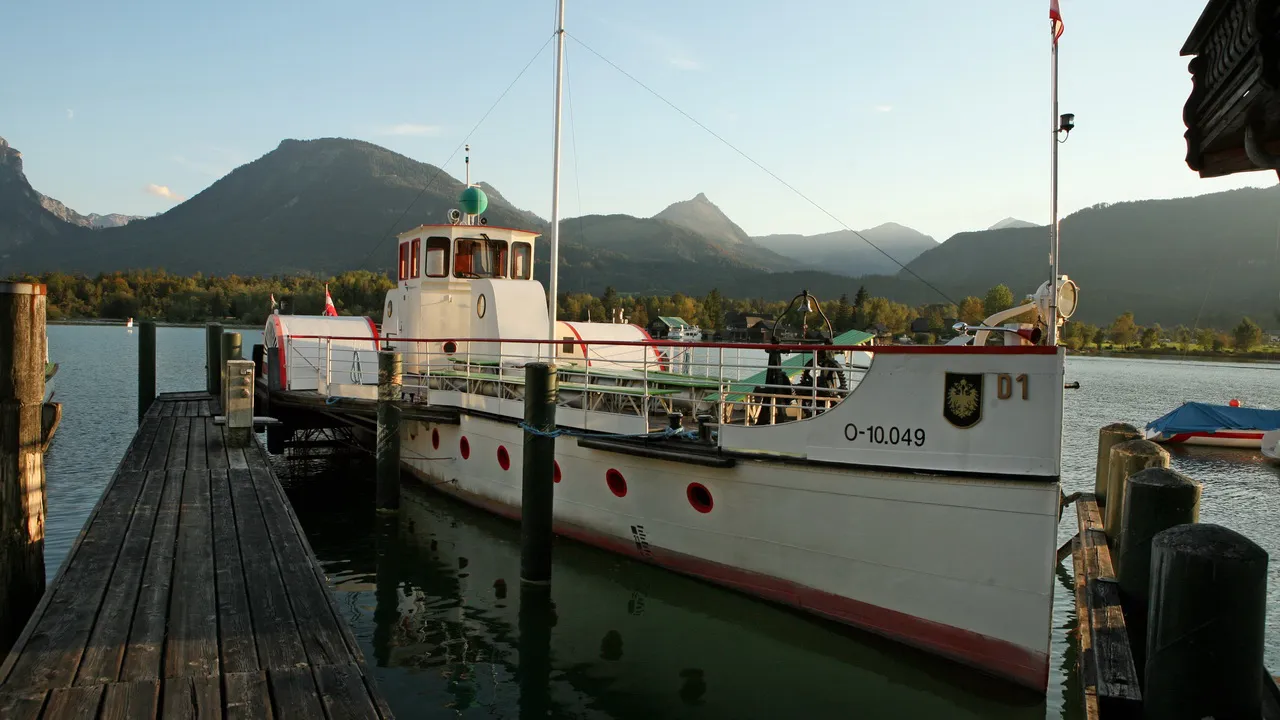 Båttour på Wolfgangsee semester cykelsemester i Österrike