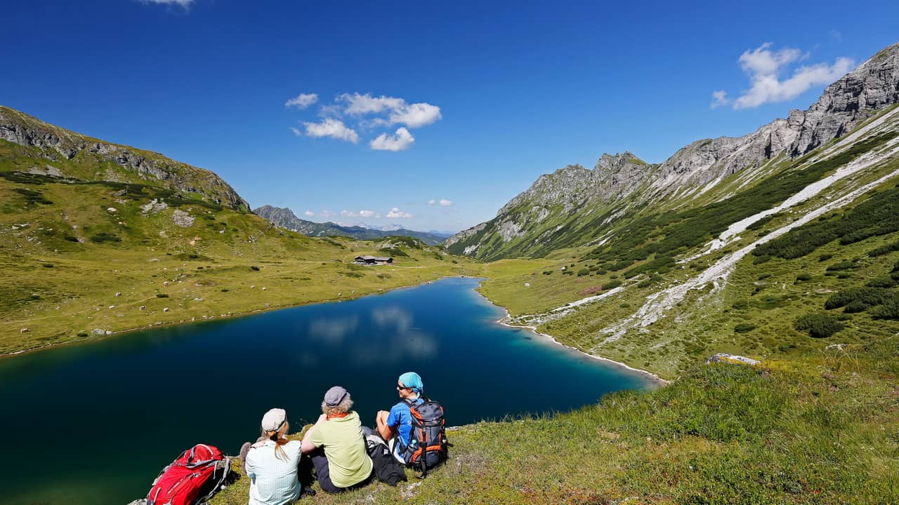 Vackra Giglachsjöarna Schladming Dachstein Semester i Österrike gruppresa