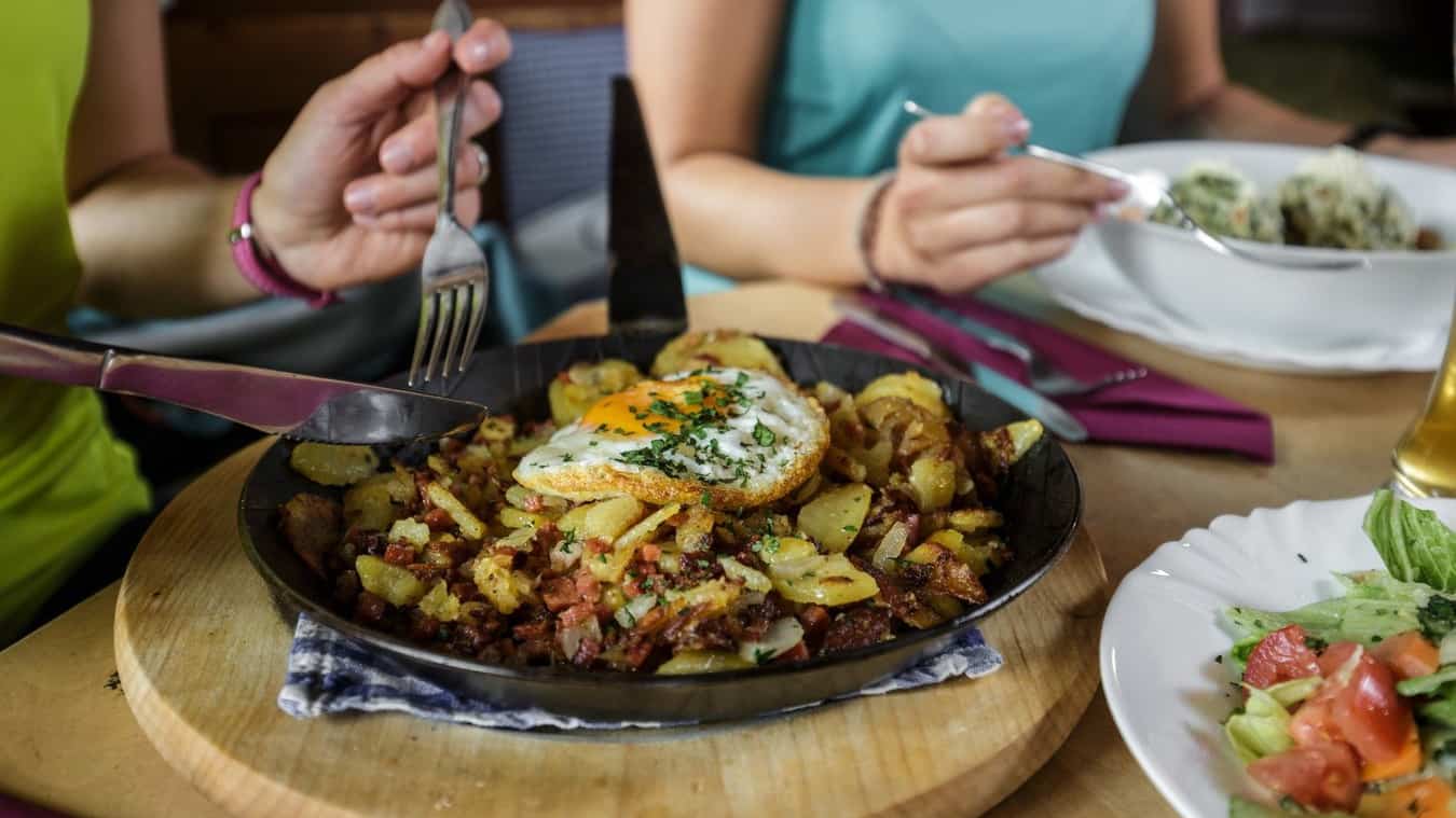 Mat hüttor fäbodar Zell am See Saalfelden Leogang Semester i Österrike
