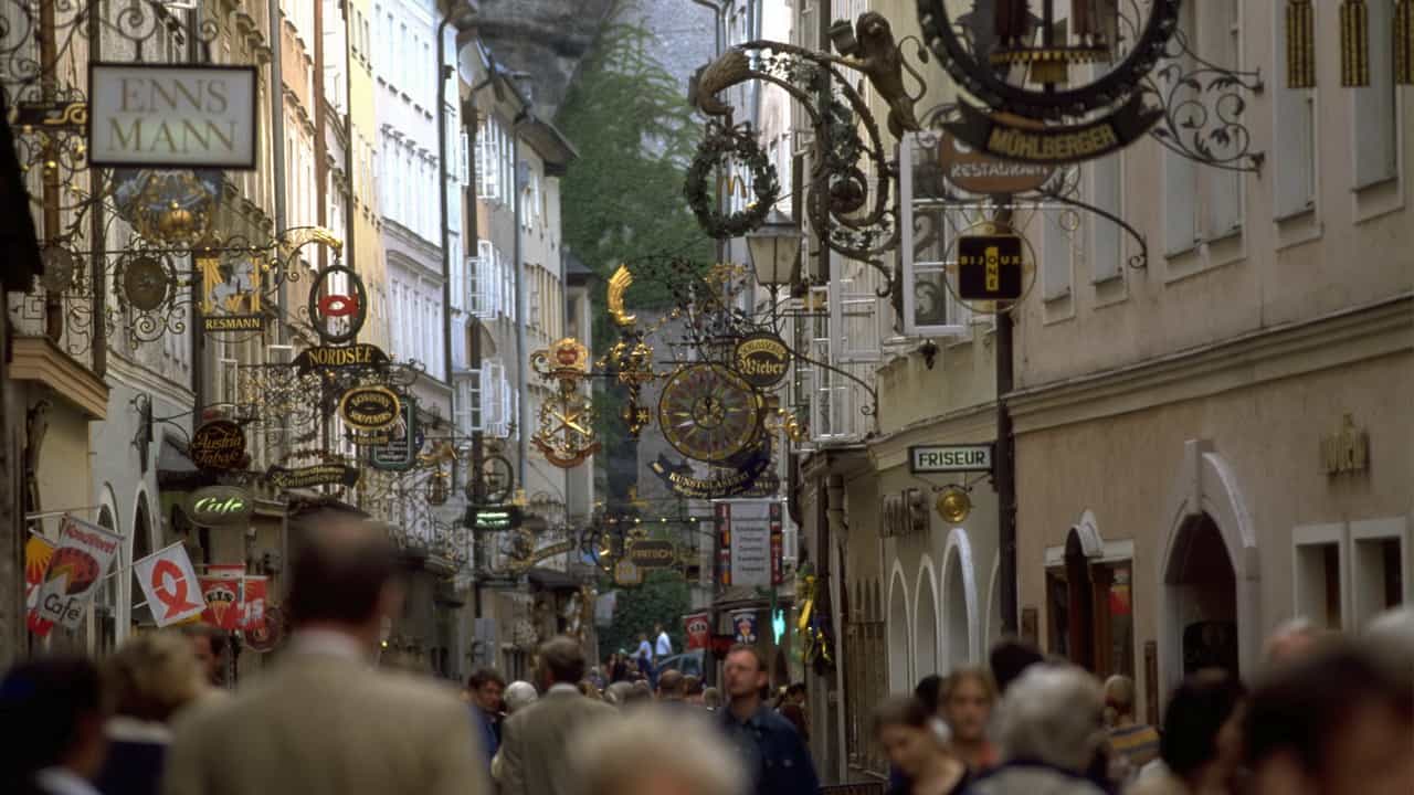 Getreidegasse Salzburg Österrike