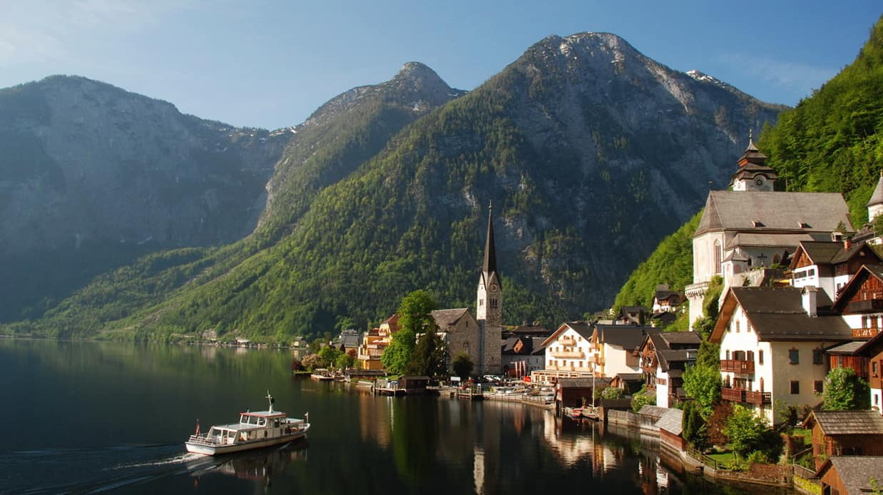 Vackra Hallstatt semester cykelsemester i Österrike