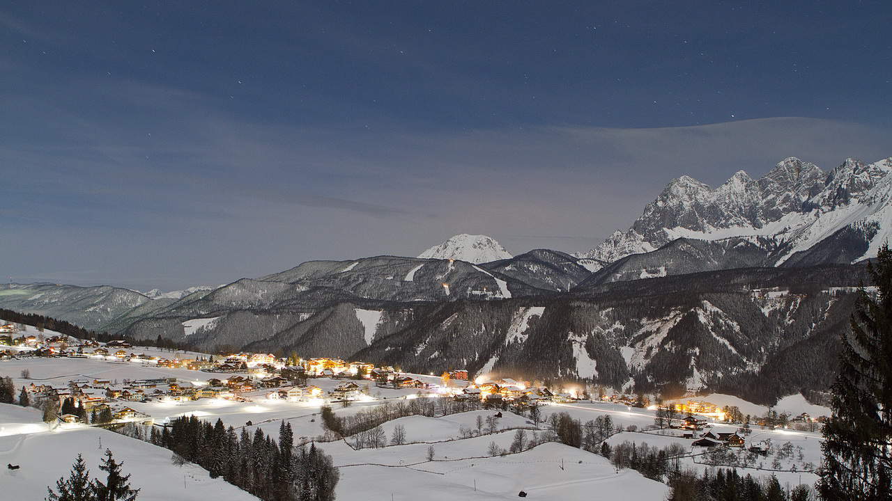 Rohrmoos vid Schladming skidsemester Österrike