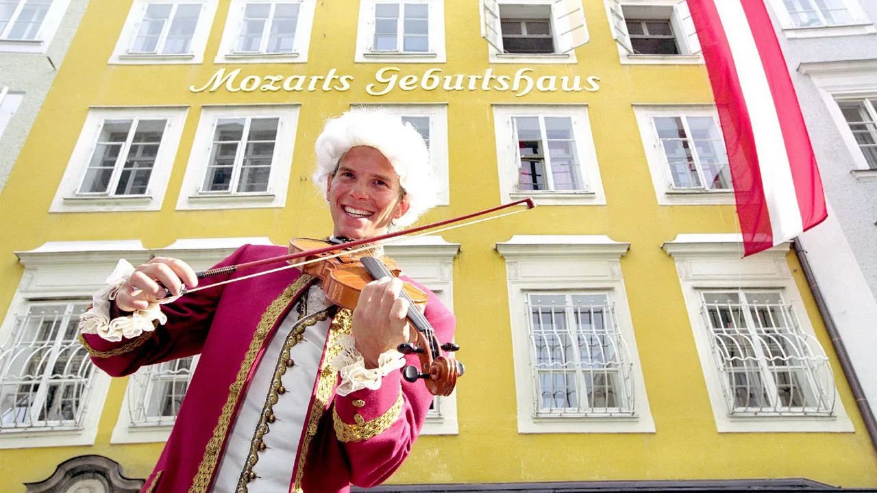 Mozart födelsehus Salzburg Österrike