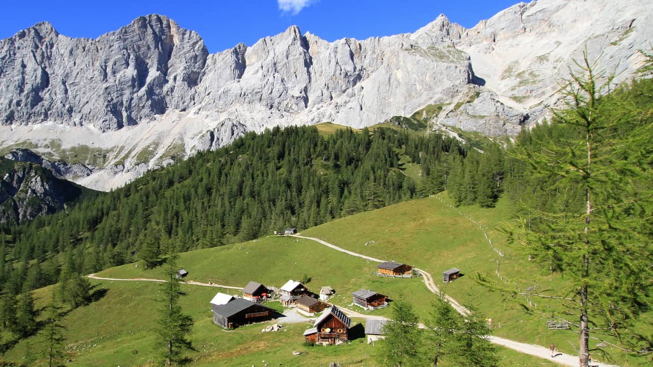 Dachstein fäbodar vandring trailrunning
