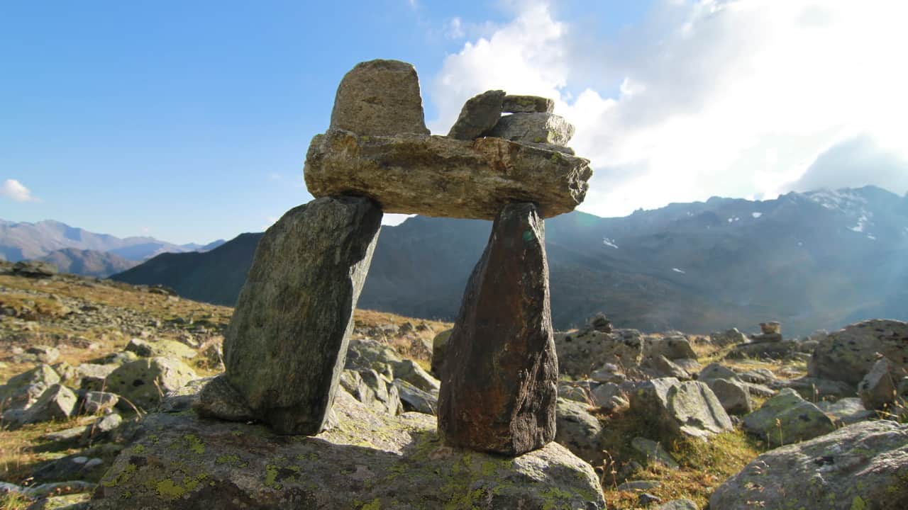 Ischgl landskap Steinformation vandring Österrike