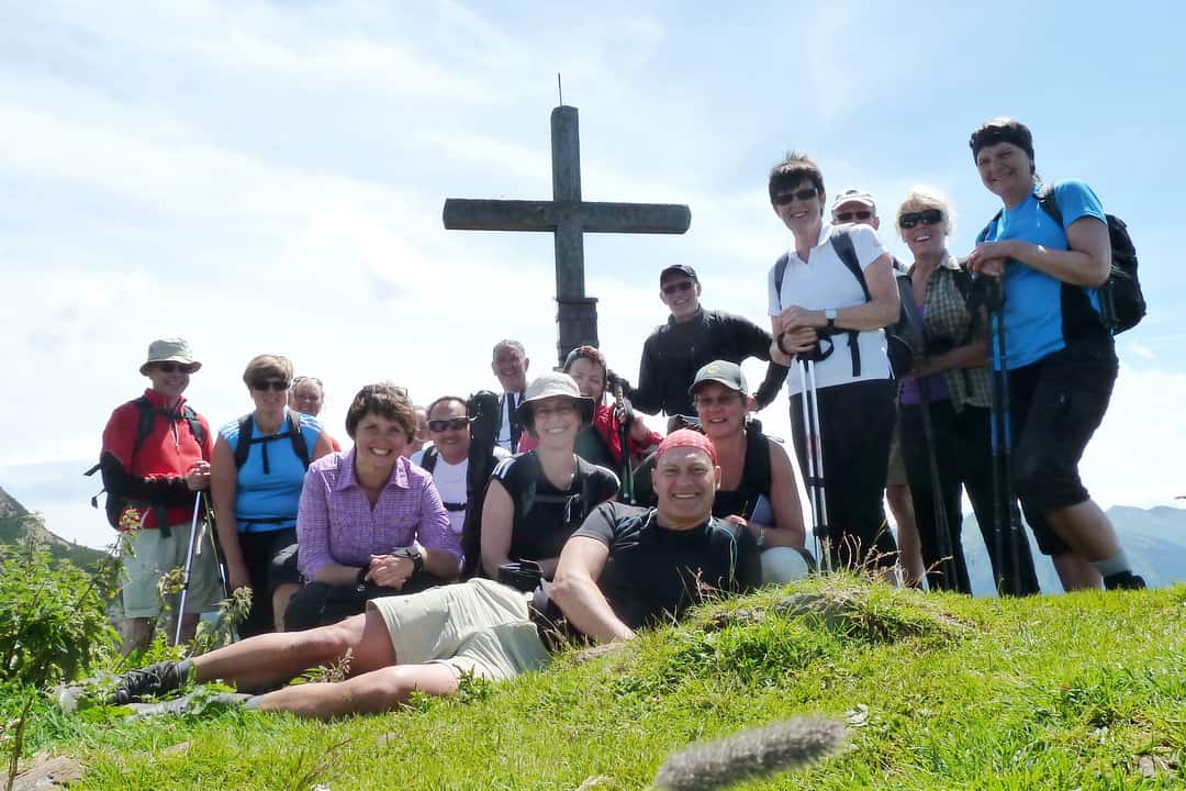 Glada vandrare på Kleberkopf vid Saalbach Hinterglemm © Austria Travel - Rusner