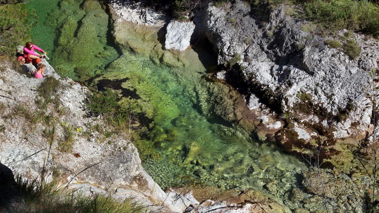 Vandring vatten ötschergräben grand canyon