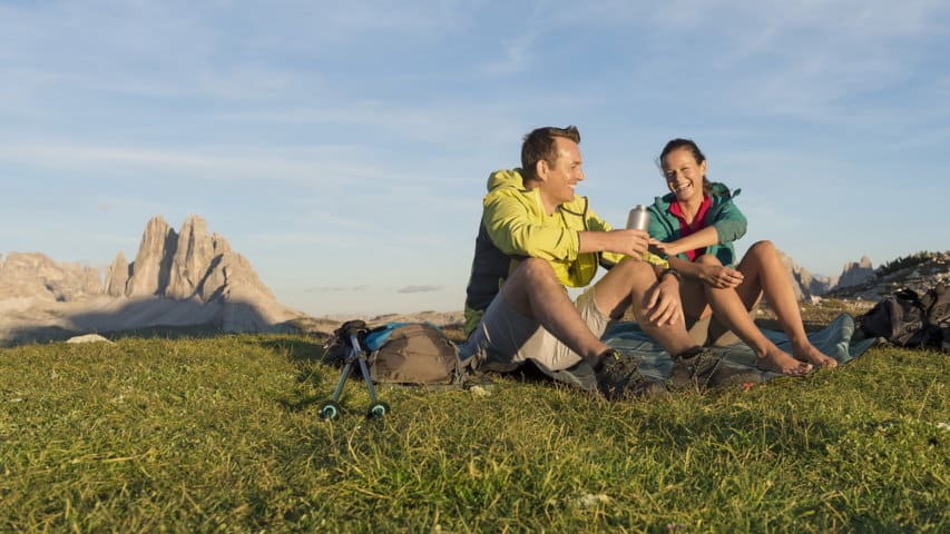 Vandring på Dolomiten Höhenweg i Italien