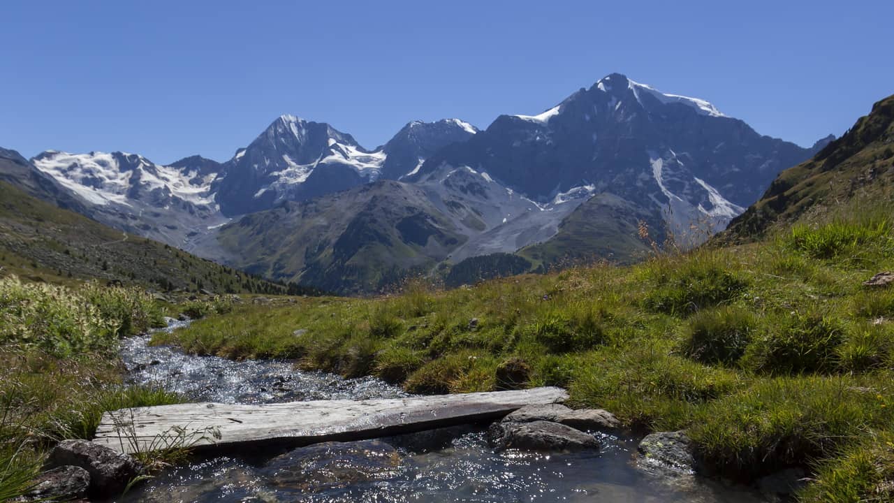 Vandra på egen hand Ortler nationalpark Stilfserjoch Stelvio