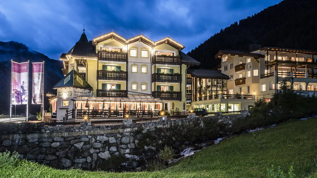 Hotel Paradies Sulden/Solda kvällen