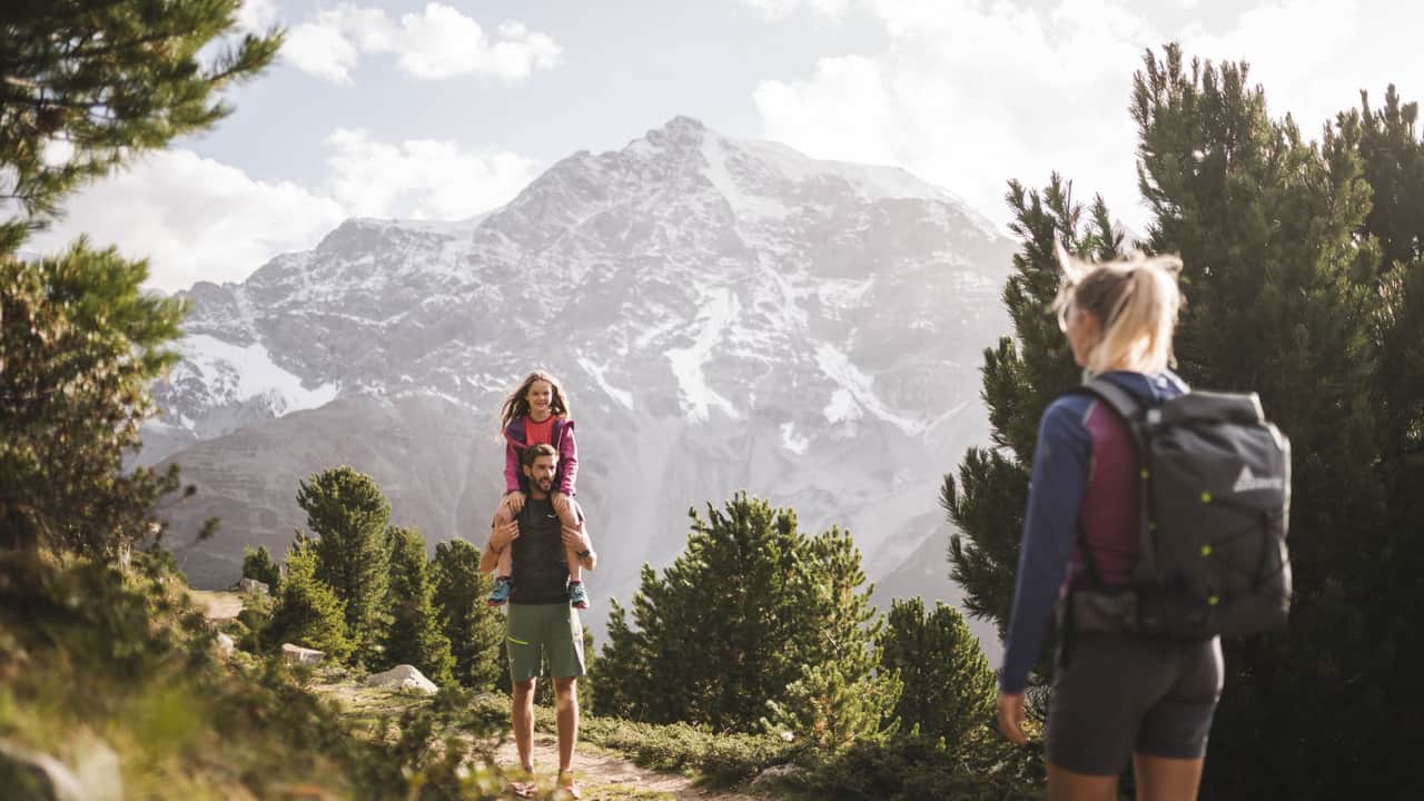 Familj vandring Sulden Solda