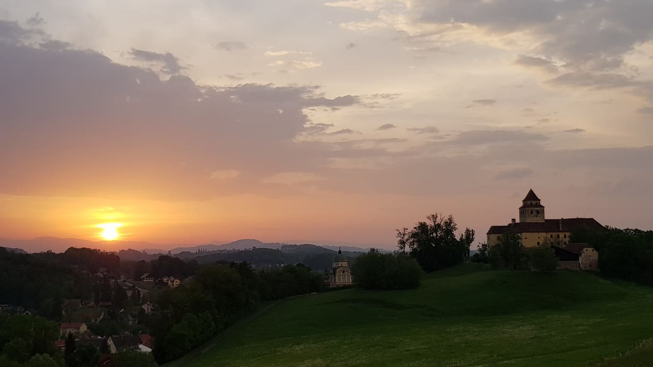 solnedgång cykla vinparadis Austria Travel