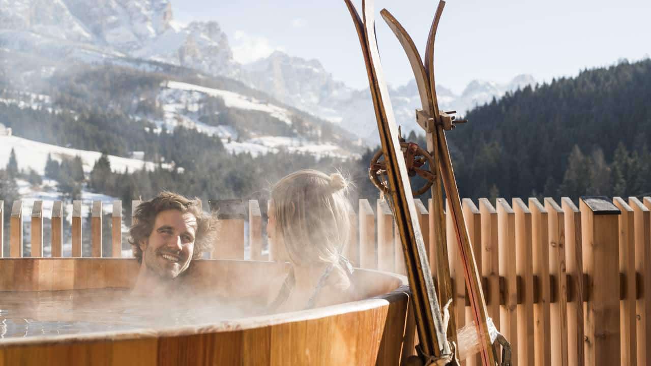 Hottub med utsikt Hotel La Majun Alta Badia