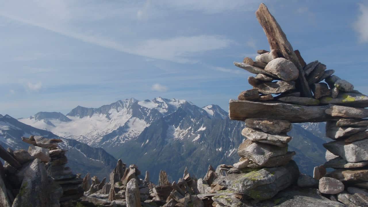Stengubbarna på Petersköpfel vandra Zillertal Berliner Höhenweg