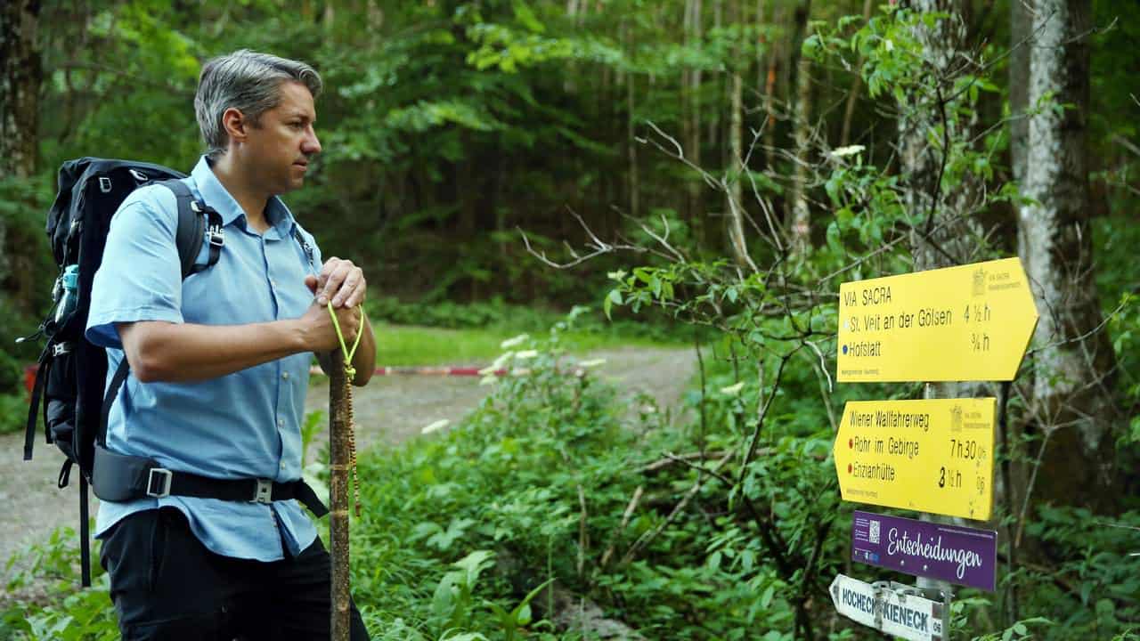 Pilgrim på vandring till Mariazell