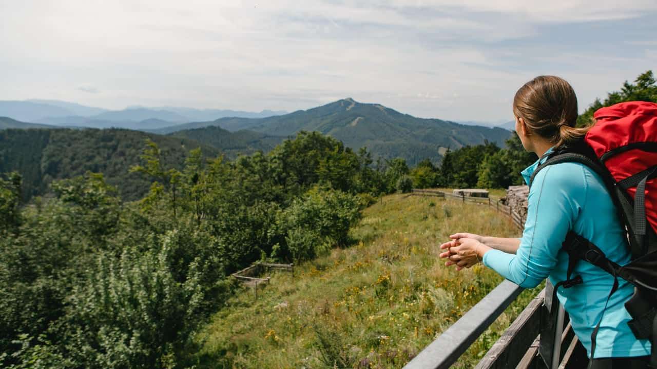 Utsikt från Kieneck på Wiener Wallfahrerweg