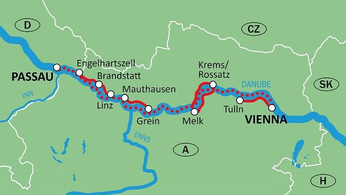 Båtcykling på Donau · Passau-Wien · Austria Travel