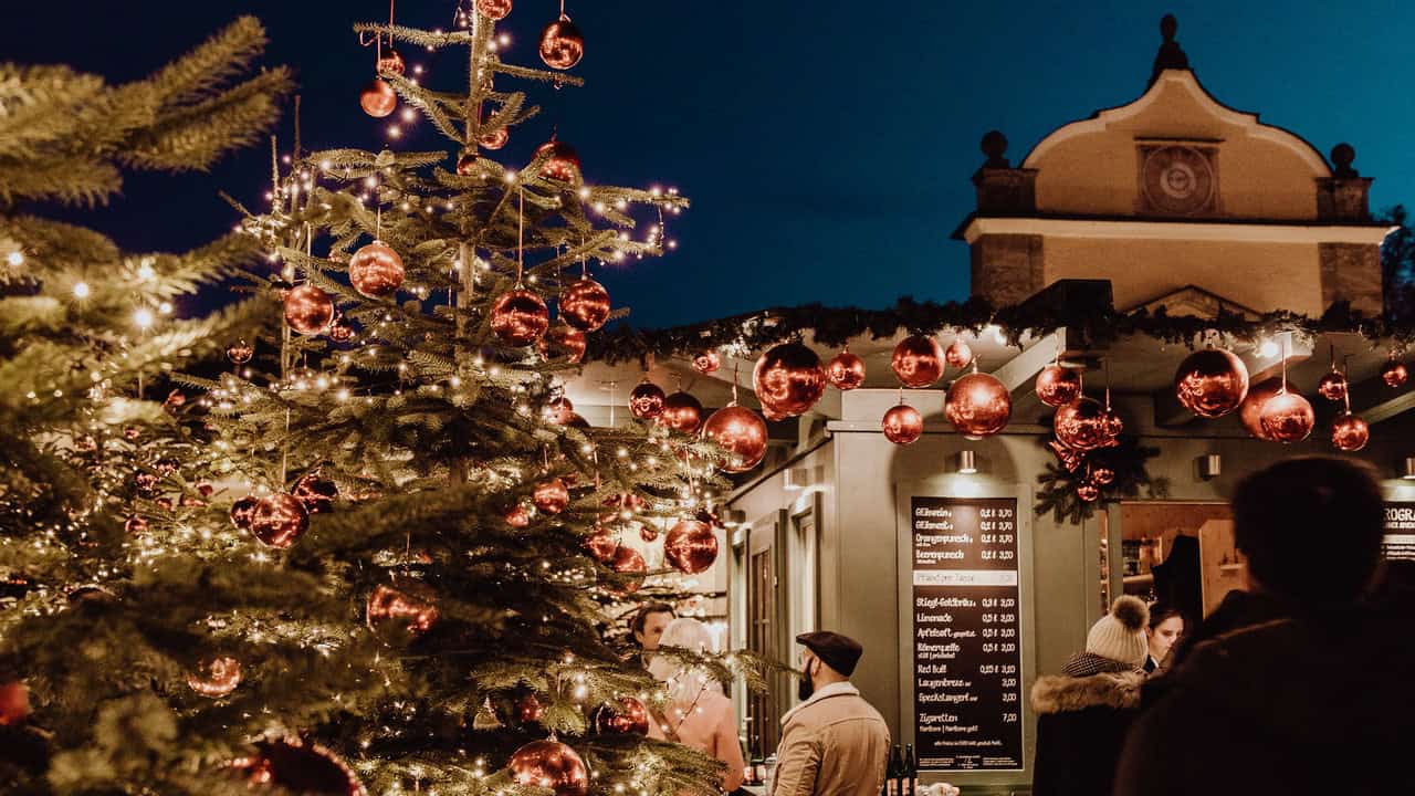 Julmarknad slott Hellbrunn Salzburg