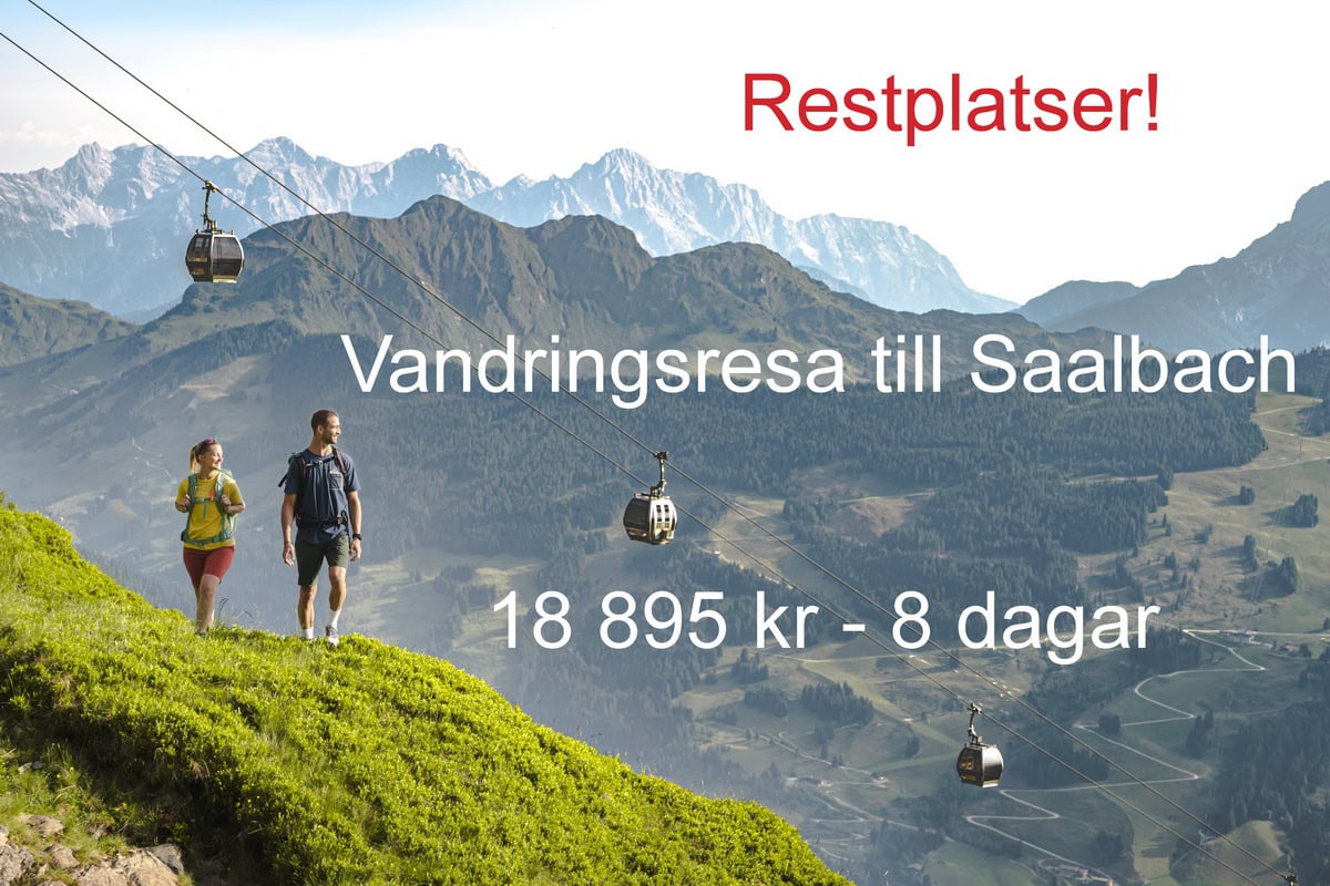 Vandringsresa Saalbach sista minuten restplats