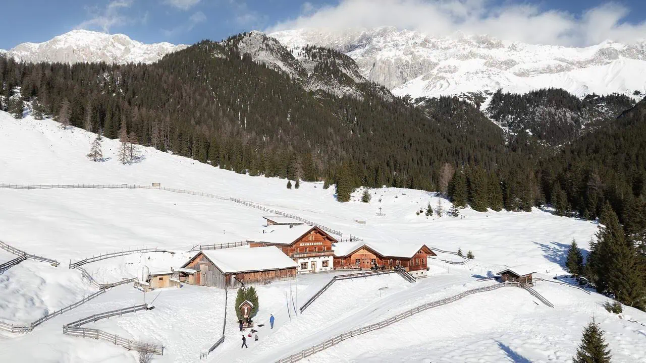 Fäboden Hämmermoosalm med längdspår