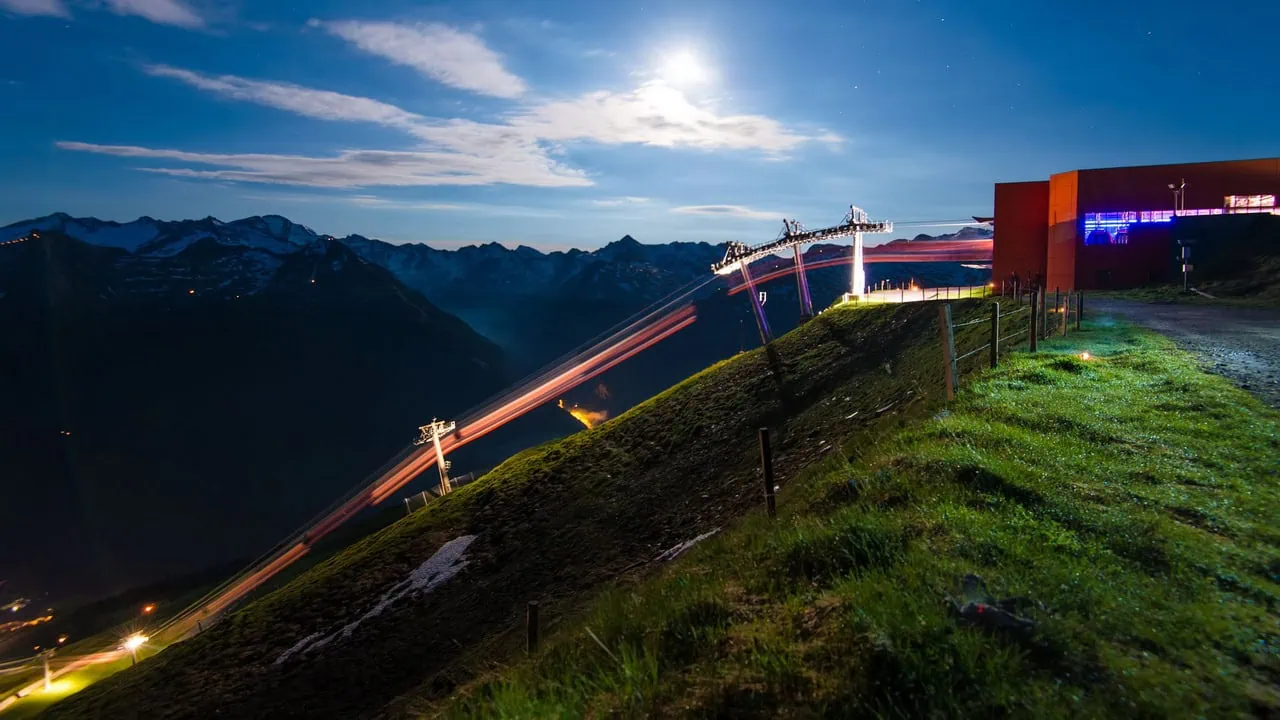 Stubnerkogel kvällen kabinbana