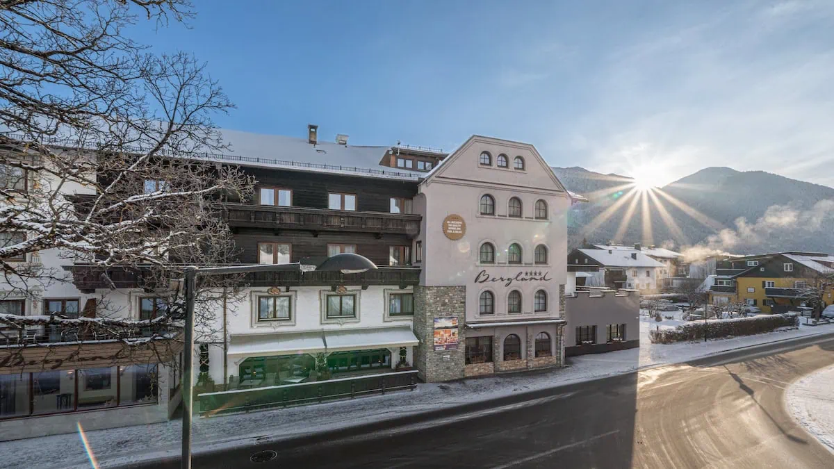 Hotel Bergland på vintern Seefeld