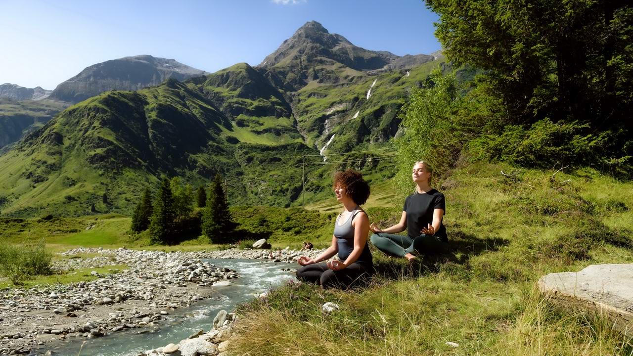 Yoga i Gastein vår utsikt